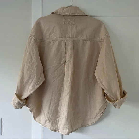 free people Made For Sun Linen Shirt - Picture 6 of 6